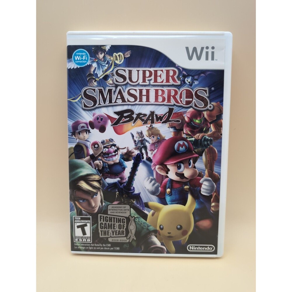 Super Smash Bros. Brawl (Nintendo Wii) Video Game With Manual
